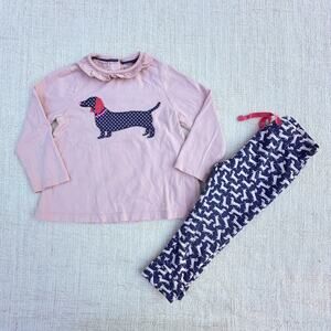 Baby Boden Pink & Blue Dachshund Outfit PLAY 18-24mo